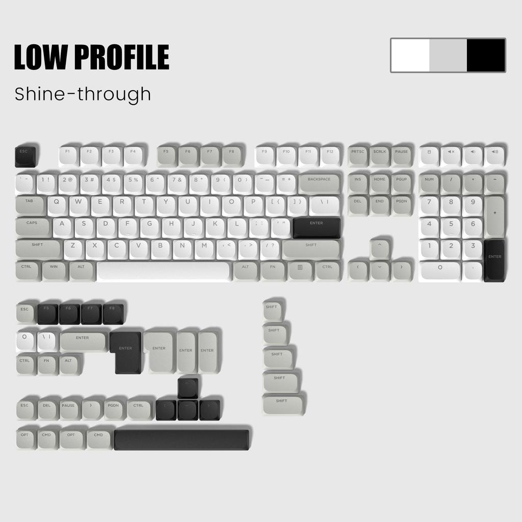 Xiaomi Horizon Slim Keyboard Keycap PBT Low Profile Keycap 138 Keys for 60% 65% 75% 100% Gateron Cherry MX Switches Mechanical Keyboard