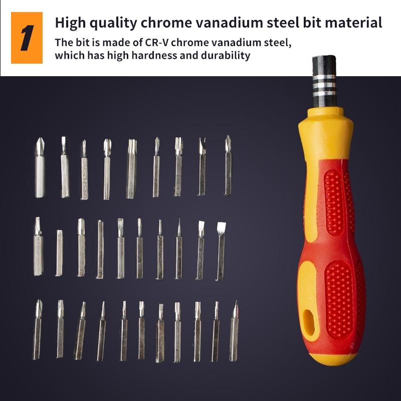 31 PCS Multi-Function Combination Screwdriver Set Home Repair Y-Shaped Cross Word Plum Type Hexagonal Star Shape Rice Word