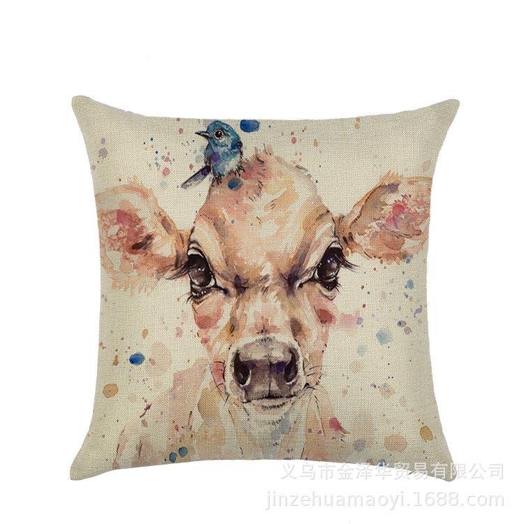 Акварельный кролик яйцо пасхальный наволочка скандинавский офис диван полиэстер наволочка домашняя мебель