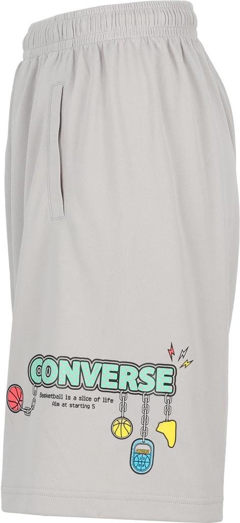 Converse Баскетбольные шорты Тренировочные штаны CB451855 Детские Серебристые Юниорские. (с карманами)