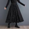 Хлопок плюс размер Высокая талия винтаж весна осень повседневная свободная длинная для женщин юбки женская юбка