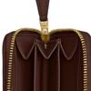 COACH Zip Around Nappa Leather Wallet Small Women's Maple CM505-B4MPL