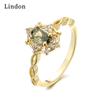 Классическое кольцо Lindon из медного сплава с цирконием, женские ювелирные изделия, свадебный подарок для вечеринки