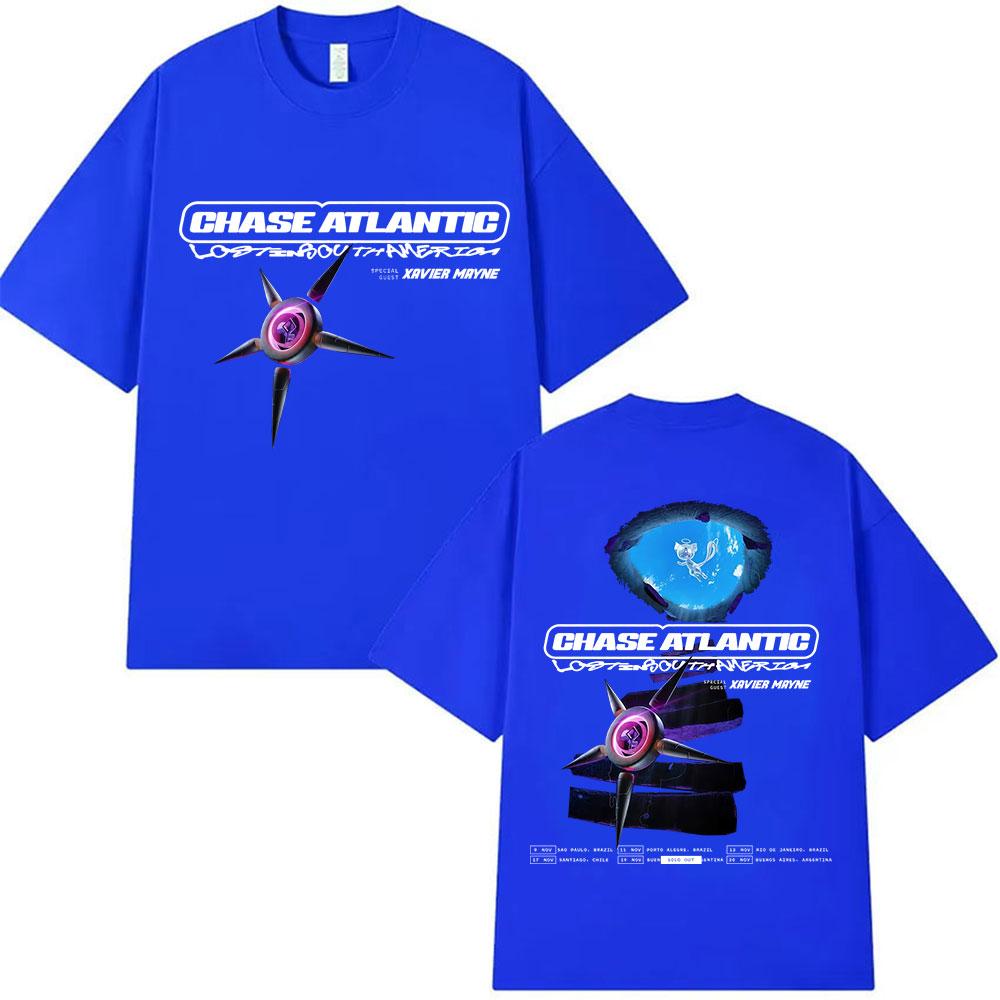 Rock Chase Atlantic Lost in South America Tour 2025 Graphic T-shirt Unisex's Gothic Hip Hop Short Sleeve Cotton T Shirts Streetwear