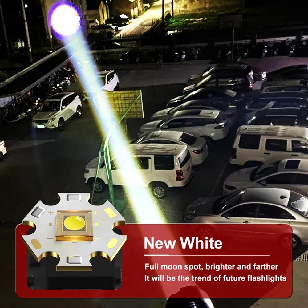 Портативный мощный светодиодный фонарик COB Side Lamp с дальним светом из алюминиевого сплава Type-C, перезаряжаемый для походов на открытом воздухе, рыбалки
