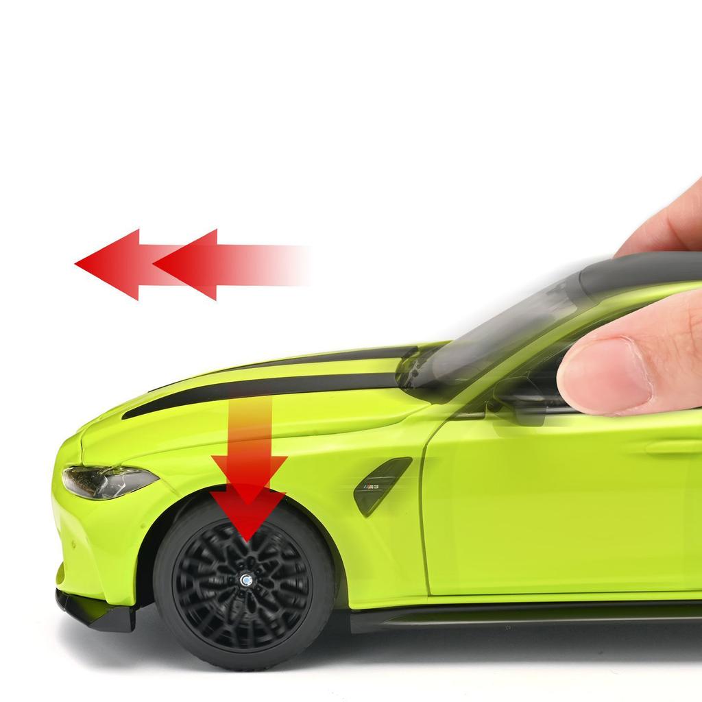 ABL1 1:24 BMW M3 CS LCI G80 Mpower Supercar Alloy Car Model Sound and Light Pull Back Children's Toy Collectibles Birthday Gift