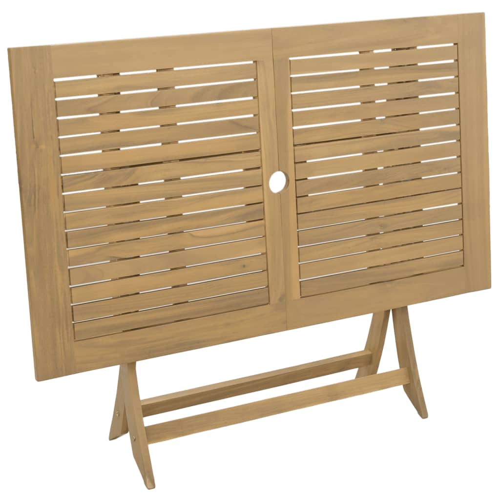 Foldable Garden Table 120x70x75 cm Solid Acacia Wood
