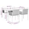 VidaXL Garden Dining Set 5 Pcs Cushions Wicker Steel, Dining Set, Outdoor Dining Set, 3187057
