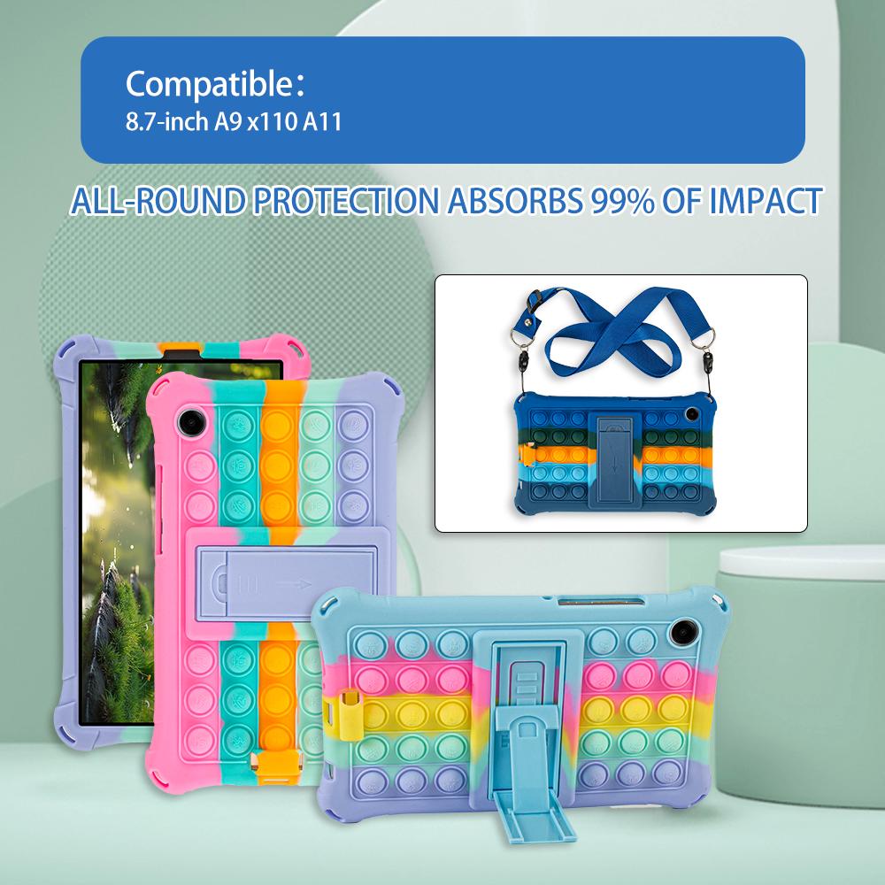 Мягкий силиконовый детский чехол для Samsung Galaxy Tab A11 8.7 дюйма SM-X133 SM-X135 Чехол-подставка для планшета для Tab A9 8.7'' X110 Funda