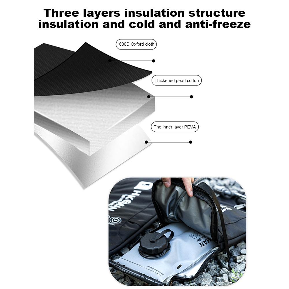 Insulated Cooler Bag for 1-2L & 2-3L Water Bladder Water Resistant Hydration Bladder with 600D Oxford Fabric for Hiking Cycling