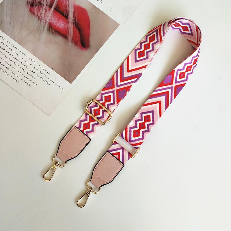 Bag Accessories Ethnic Style Contrasting Color Backpack with Color Wide Bag Belt Burden Reduction Backpack Oblique Span Belt