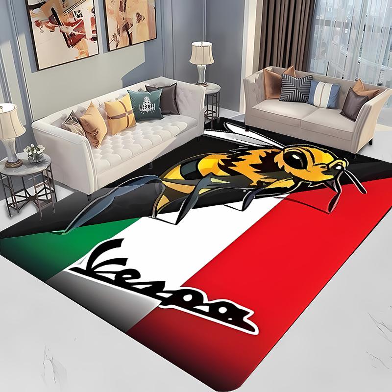 V-Vespa M0t0 3D Printing Carpet for Living Room Bedroom Hallway Long Strip Anti-slip Soft Area Rug, Sofa Doormat Home Decor Mat