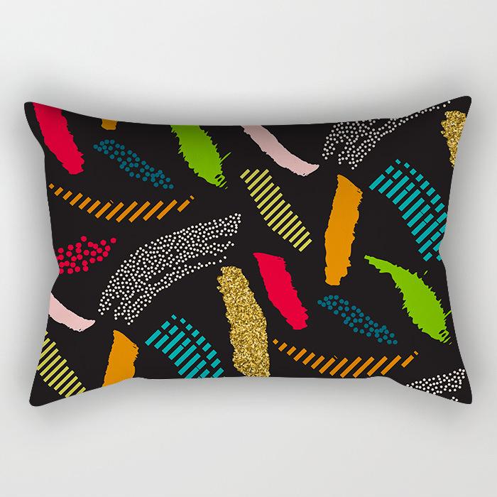 Скандинавский Абстрактный Разноцветные Линии Геометрический Длинная Наволочка Дом Диван Подушка Автомобиль Офис Подушка для Поясницы