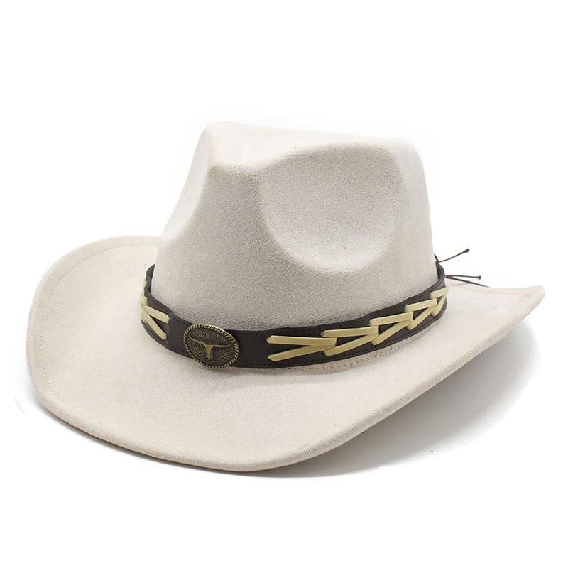 Ковбойская шляпа в стиле вестерн, замшевая шляпа Bullhead, британская джазовая шляпа, мужская и женская этническая шляпа, цилиндр