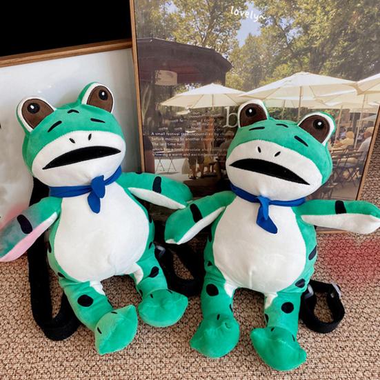 Плюшевый рюкзак «Одинокая лягушка», милая плюшевая сумка через плечо с регулируемыми лямками, подарок на День святого Валентина для друзей