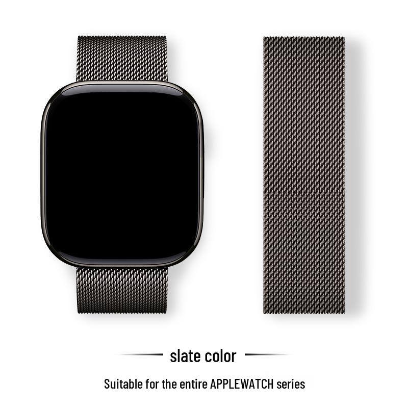 Совместим с Apple Watch S10 Магнитный стальной миланский ремешок для iWatch 5-9 SE.