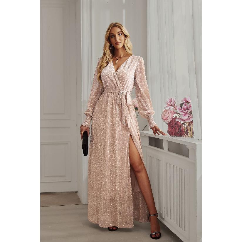 New Women'S Clothing Daily Temperament Elegant Casual Pure Desire Sexy Printed Jumpsuit Long Skirt Light Dress High-End Party Dress