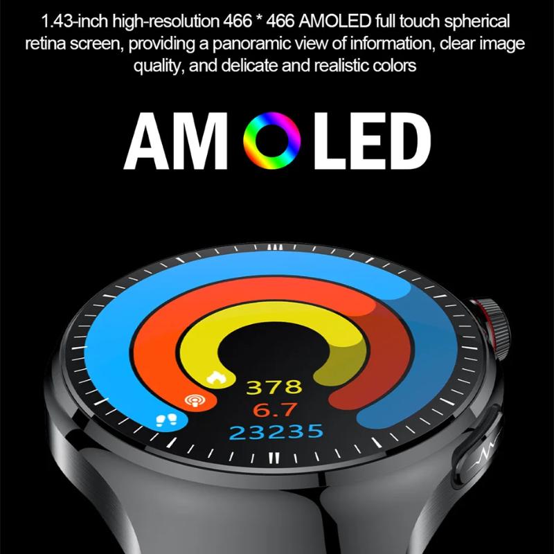 Новые спортивные смарт-часы для улицы 2025 для мужчин 1,43" HD AMOLED экран ЭКГ Физическое обследование BT5.0 Звонок Смарт-часы для HUAWEI Xiaomi