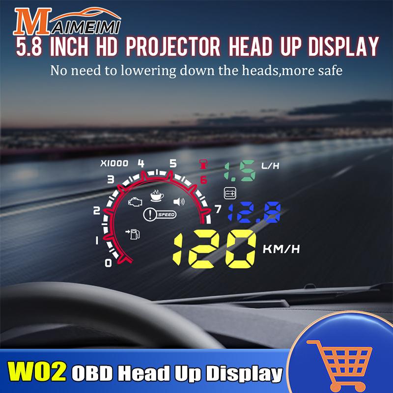 NEW Car Head Up Display OBD Car Digital GPS Speedometer Fuel Consumption Voltage Water Temp RPM Meter KM/H MPH Engine Failure
