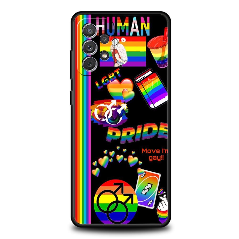 Чехол-бампер Радужный Прайд для геев и лесбиянок для Samsung Galaxy A55 A35 A15 A14 A13 A25 A54 A51 A71 A72 A73 A32 A52 A41 Мягкий ТПУ