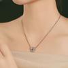 Natural jade S925 pure silver butterfly necklace, high-end light luxury sparkling collarbone chain accessories, women's daily jewelry gifts