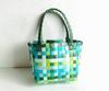 NEW Women Durable Weave Beach Bag Woven Bucket Bag Casual Tote Handbags Bags Popular Receive straw plastic braided basket