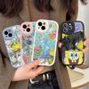 Мультяшный Милый S-Губка Боб Аниме Чехол для Телефона Для IPhone 16 15 14 13 12 11 Pro Max Plus Ударопрочный Кожаный Чехол