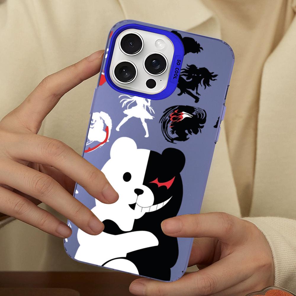 Чехол для телефона Danganronpa Junko Enoshima Monokuma для iPhone 16 15 14 13 12 11 Pro Max X XR XSMAX Plus Матовый Ударопрочный Задняя крышка