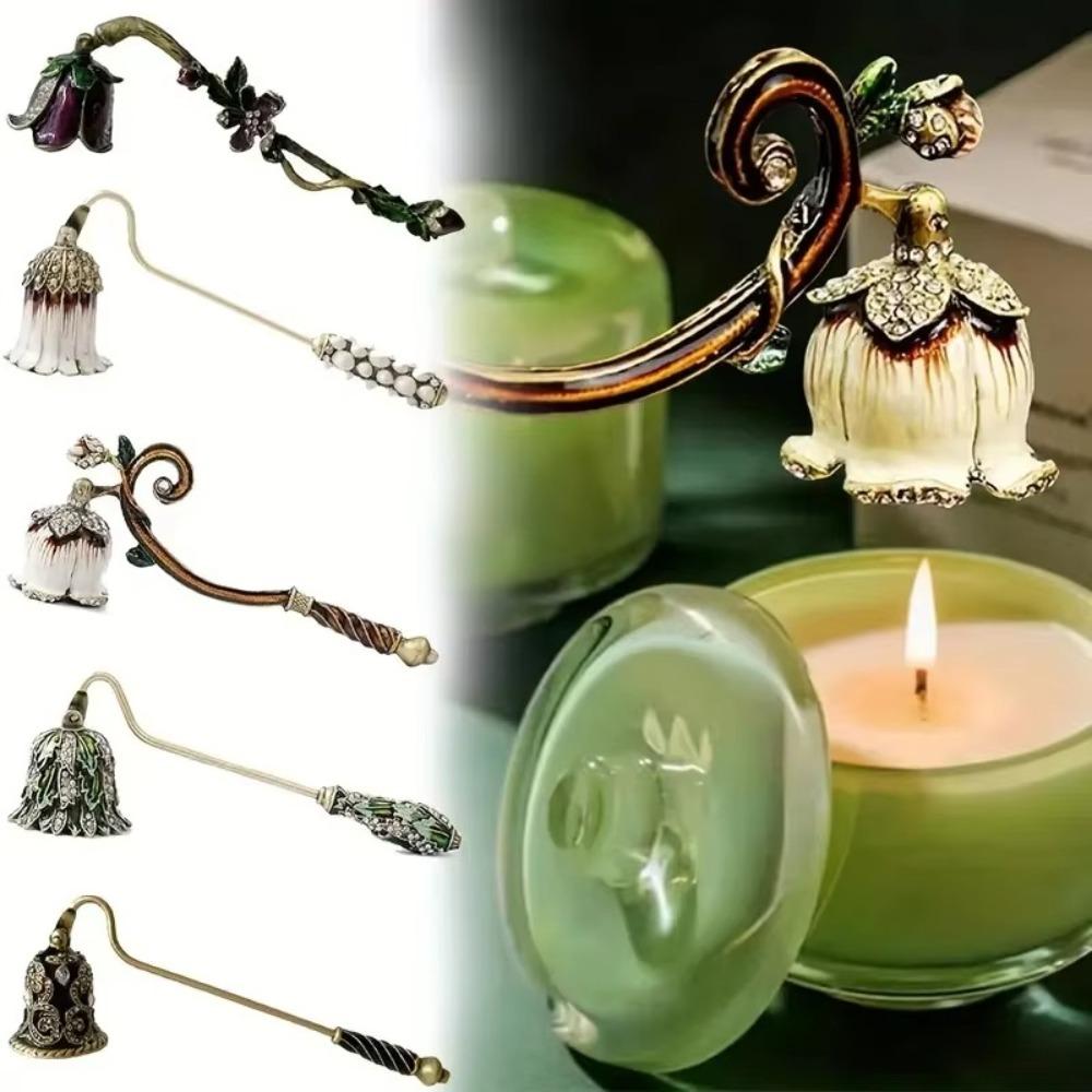 Metal Flower-Shaped Candle Extinguisher Candle Stopper Decorative Candle Cover for Home Decor