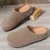 Women Flats Suede Slippers Casual Mules Shoes 2025 Autumn Designer Slingback Sandals Classical New Trends Zapatos Mujer