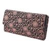 Inden Long Bundle Большой Черный x Розовый Узор Клематиса [Indenya] Кошелек, S, Вместимость, Оленья кожа, Лак, 2310-51-169