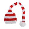 Baby Christmas Knit Hat Long Tail Shape Children Santa Hat for Baby Photography Props