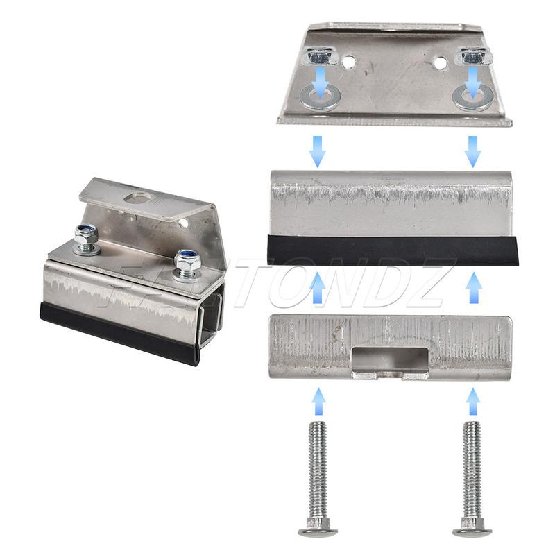 2/4Sets Roof Rack Mount Kits Fit For Fiat Ducato Peugeot Boxer Citroen Relay Stainless Steel Boat Van Roof Rail Mounting Bracket