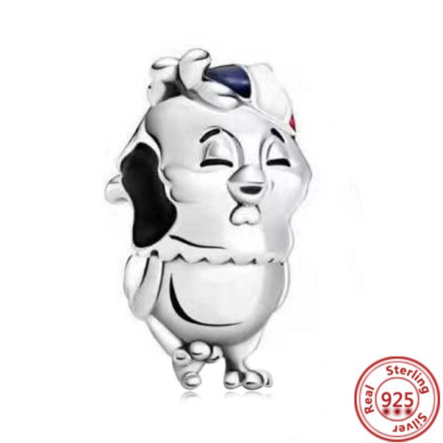 925 Silver Animal Character Love Series Clip Beads Pendant Fit Original  Charm Accessories Bracelet for Women DIY Jewelry