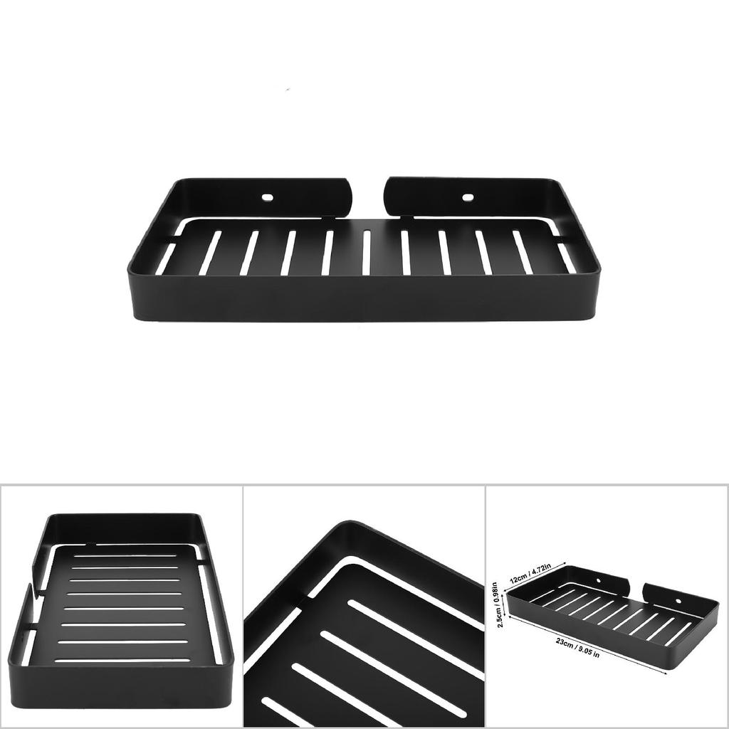 Настенный держатель для мыла из нержавеющей стали, полка для слива для ванной комнаты и кухни (черный)