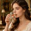 Кружка для листового чая Колибри Утреннее Стекло, 18 унций Сад Цветов для Уникальной Расписной Кофе Сока Вина, Ручная Роспись Декор Подарок Маме Легко Чистить