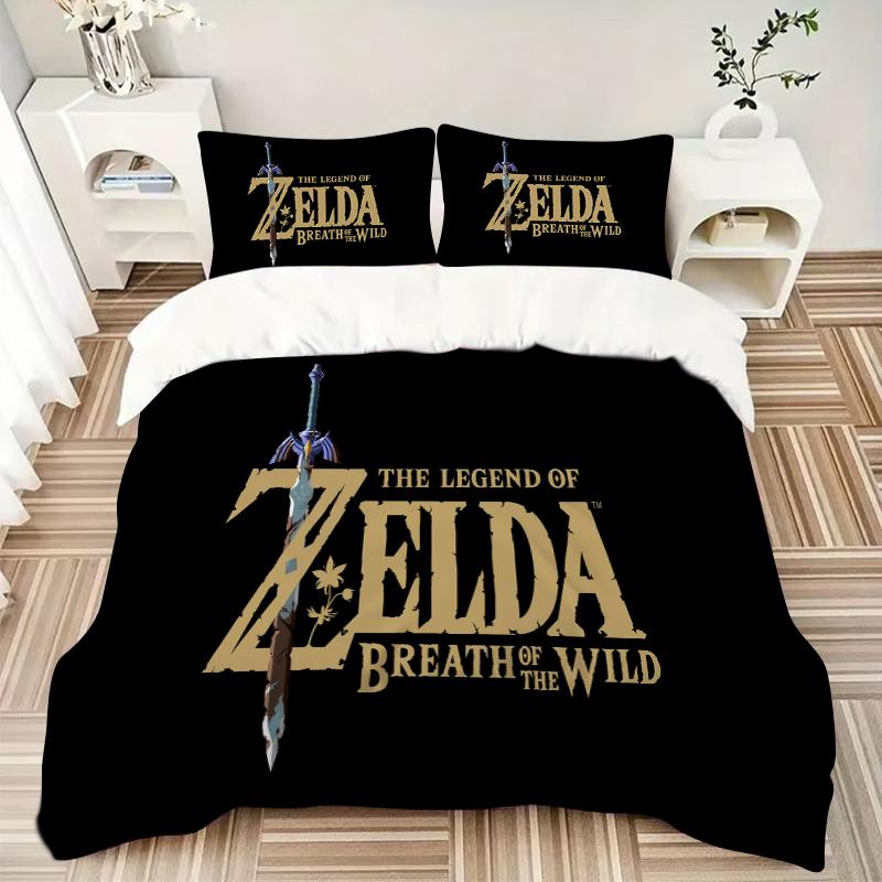 3Pcs Zelda Wild Adventure Bedding Sets For All Sizes New 3D Printed Bed Cover Comforter Duvet Cover Pillowcase Bedroom Decoration