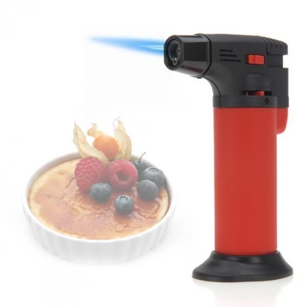 Minichalumeau de cuisine - Multifonction - Réglage flamme - Double sécurité - Pied antidérapant