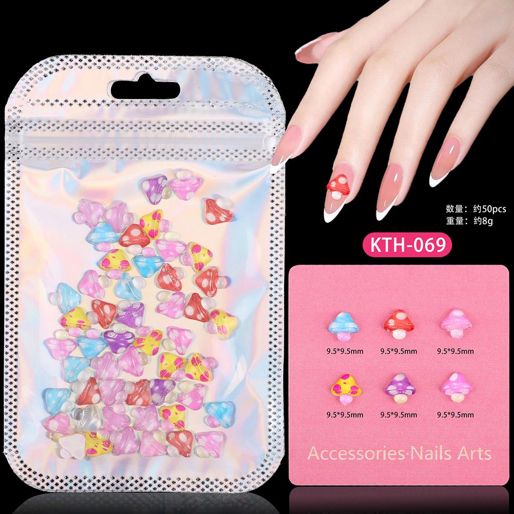 Nail Art Sweet Small Fresh Three-Dimensional Resin Candy Cookies Donuts Ice Cream Ice Cream Mixed Wear Nail Accessories