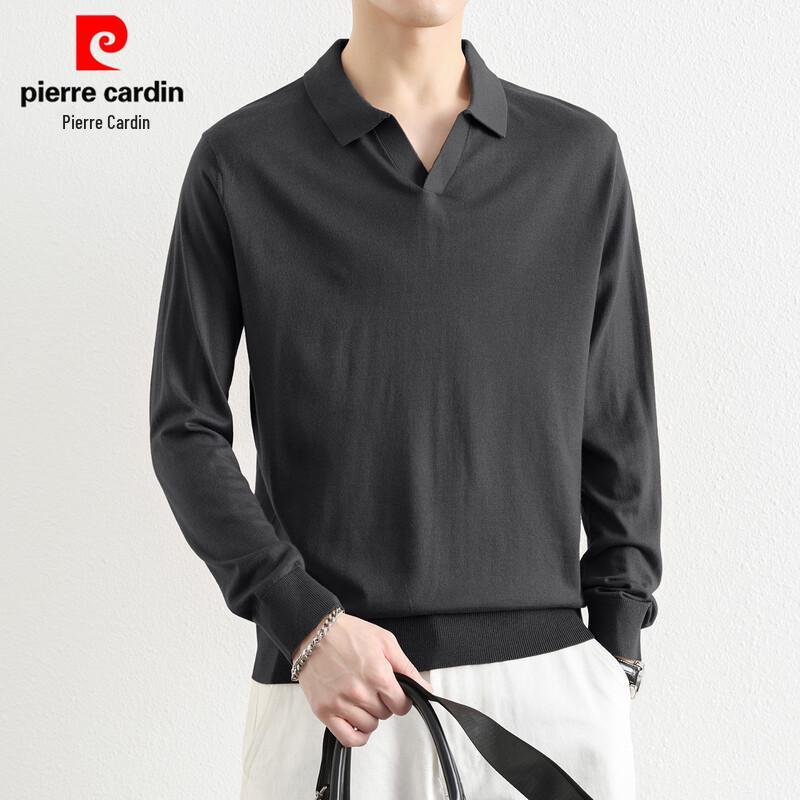 Pierre Cardin Men's Silk-Blend Collared Knit Sweater