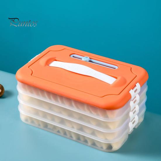 Dumpling Food Storage Box Food Grade BPA Free Large Capacity Multi-Layer Freezer Food Storage Container