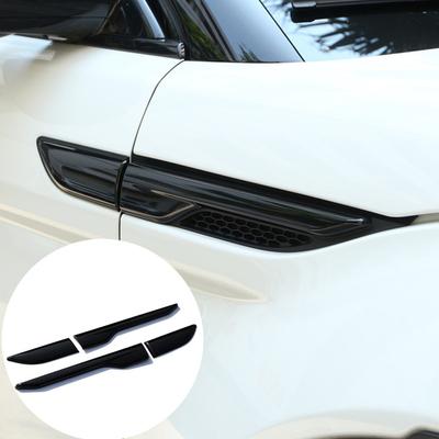 Для Land Rover Range Rover Evoque 2012-2017 Fender Side Air Vent Outlet Cover Отделка Декоративная Наклейка Глянцевый Черный Автомобильный Аксессуар