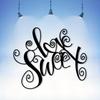Антикварное Love is Sweet Металлическое настенное украшение Порошковое покрытие Железное искусство Подарок для дома и офиса