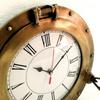 Antique Marine Brass Ship Porthole Analog Clock - 30.48 Cm Nautical Wall Clock