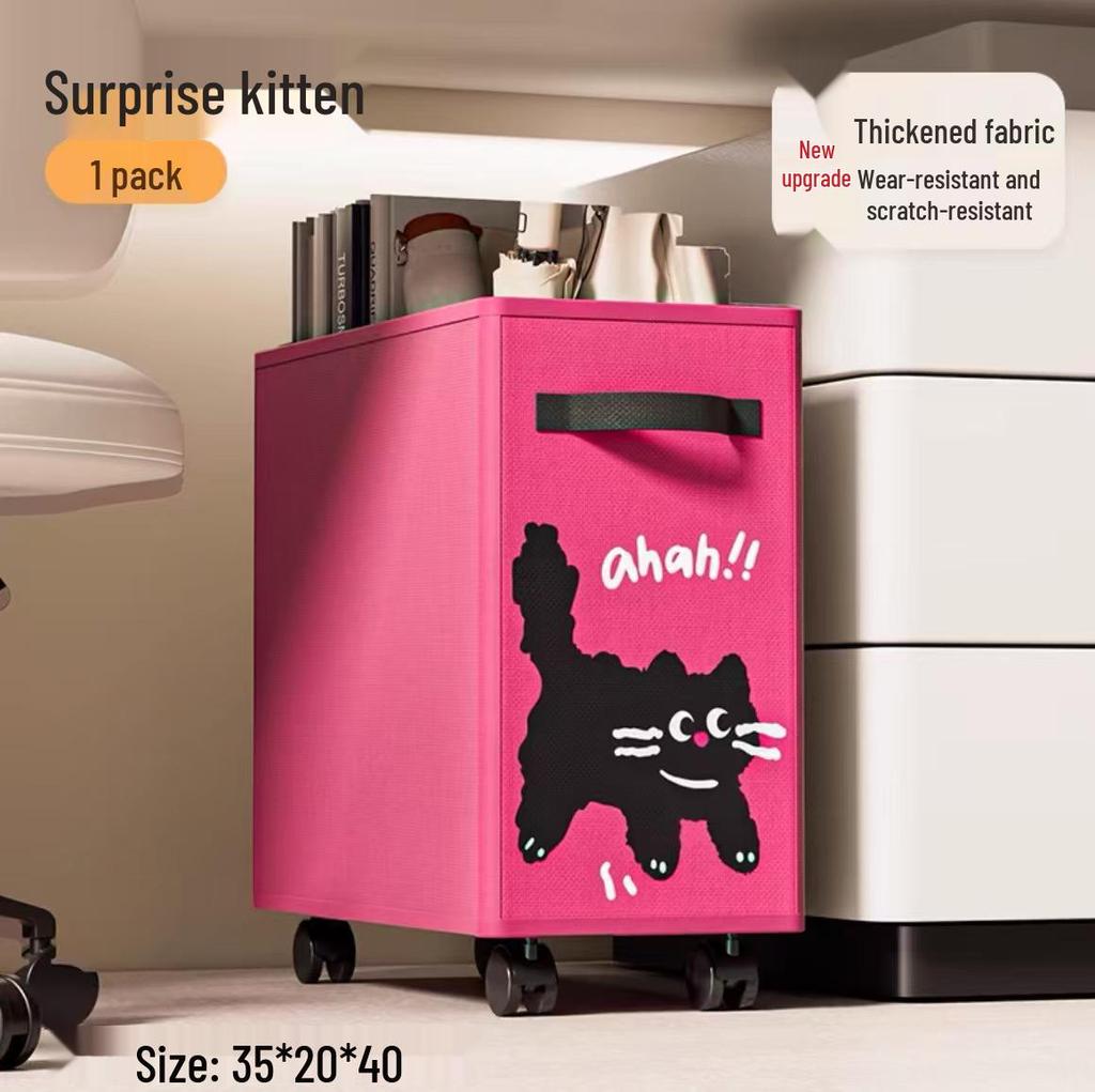 Подвижная корзина для хранения под столом на колесиках - Идеально для офиса или общежития.