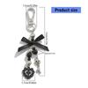 Elegant Bowknot Heart Crucifix Keychain for Women Stylish Key Chain Accessory Religious Symbol Keyring Accessories
