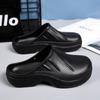 2023 Men's Waterproof Non-Slip Professional Chef Sandals – Oil-Proof Kitchen and Labor Protection Slippers for Middle-Aged Dads