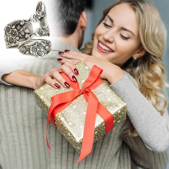 Кольцо для вечеринок с гальваническим покрытием, полированная поверхность, геометрический цветочный узор, неувядающий подарок, регулируемый браслет на палец