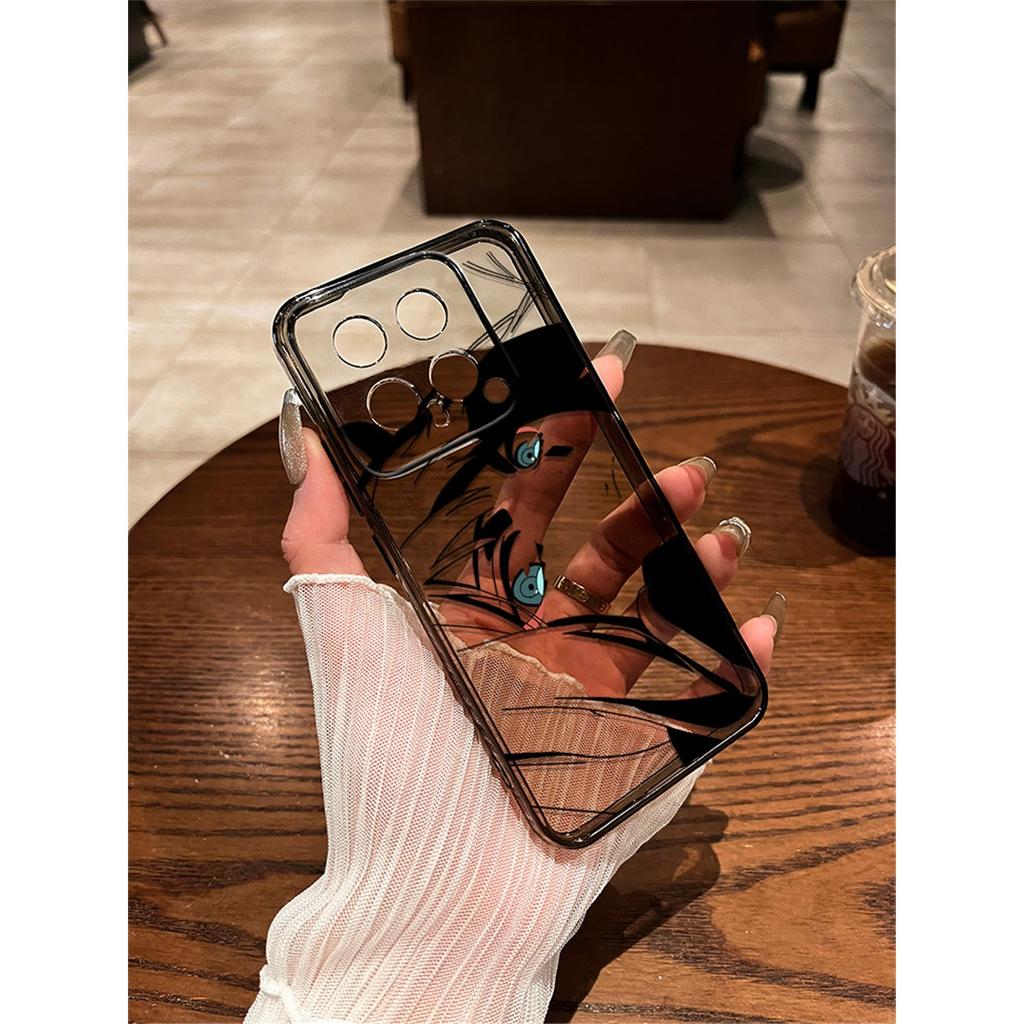 Аниме Манга Глаза Лайн-арт ТПУ Чехол для Телефона Для IPhone 15 14 13 Pro Max и Samsung Galaxy S24 S23 Ultra, Прозрачный Ударопрочный Защитный Чехол