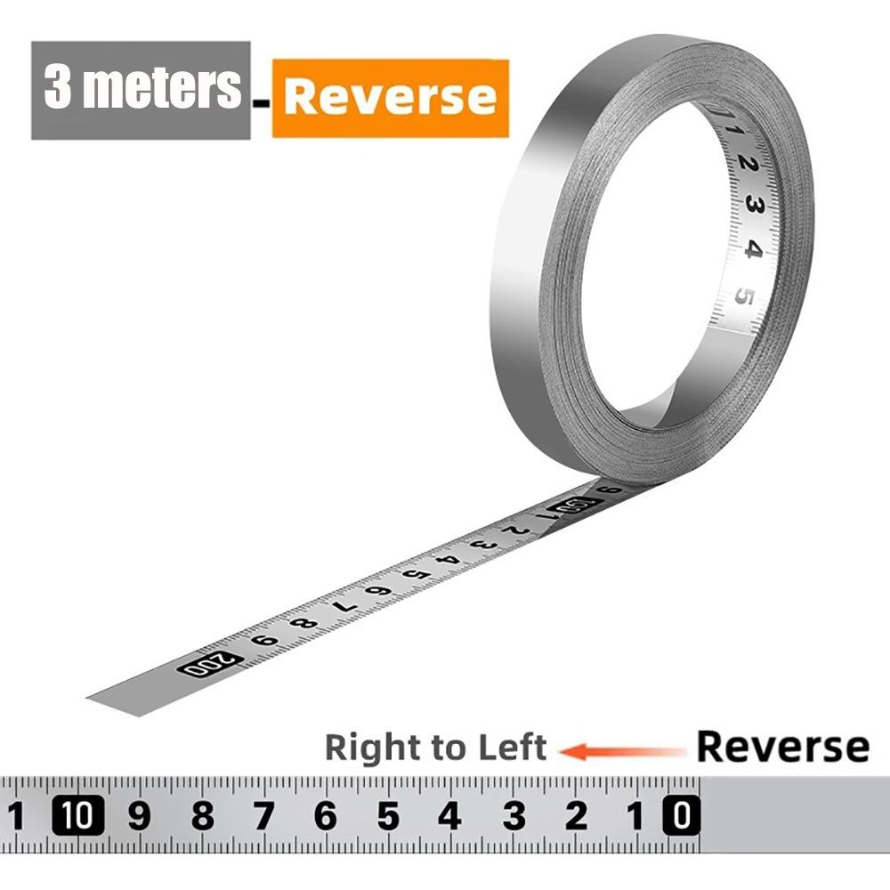 12MM Width Metal Tape Measure Self-Adhesive Workbench Ruler Durable Measuring Tape
